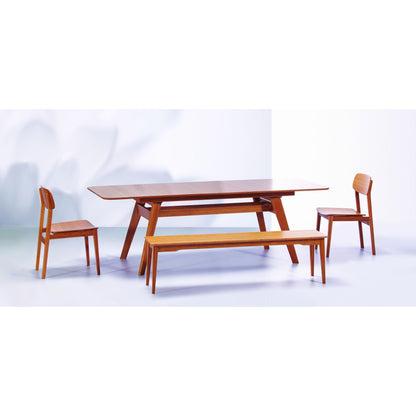 Currant Extendable Dining Table by Greenington in caramelized. Made from 100% bamboo in a modern style.