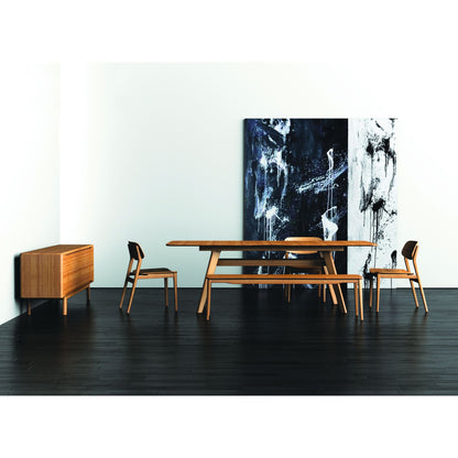 Currant Extendable Dining Table by Greenington in caramelized. Made from 100% bamboo in a modern style.