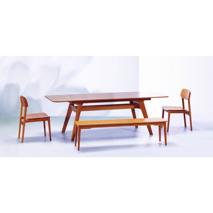 Currant Extendable Dining Table by Greenington in caramelized. Made from 100% bamboo in a modern style.