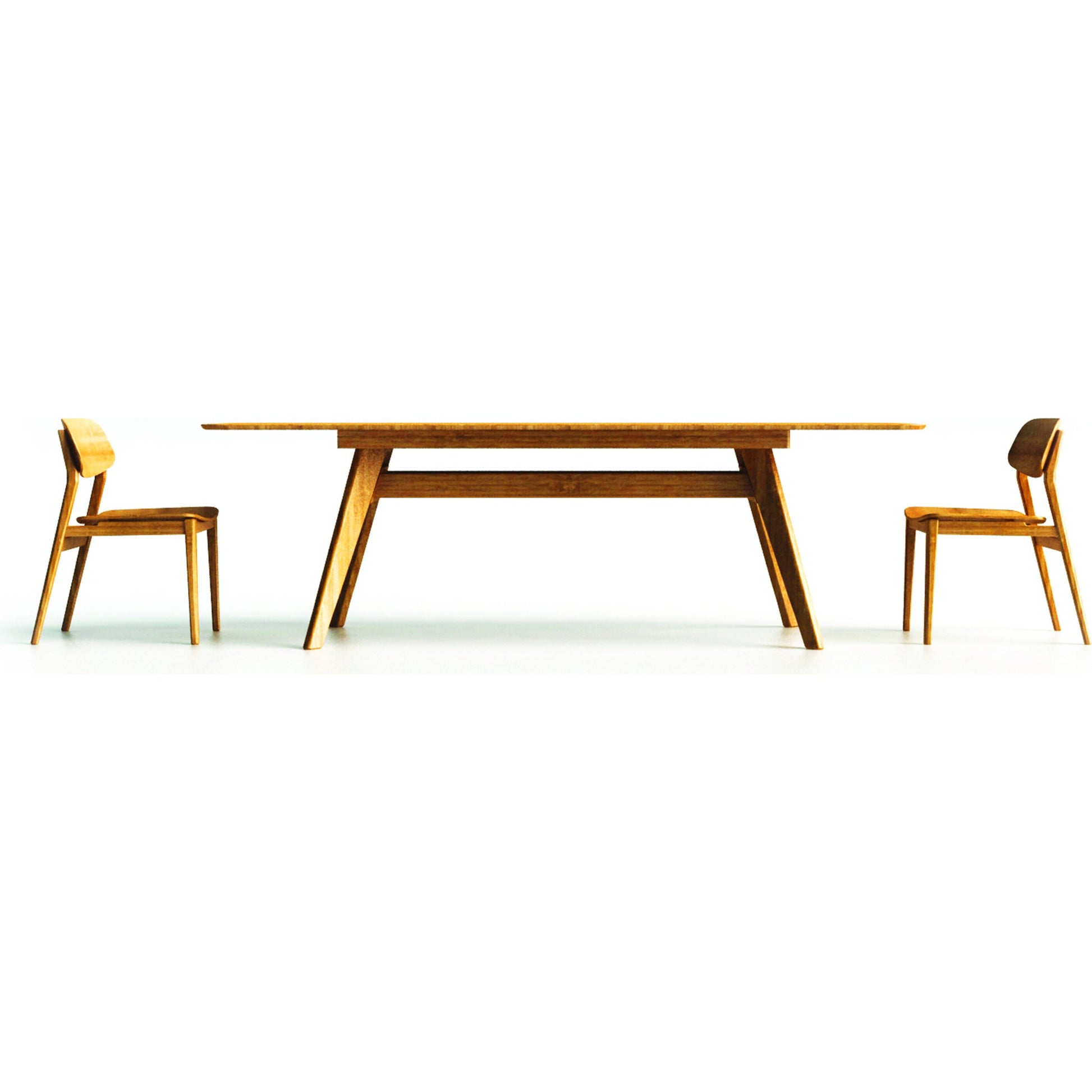 Currant Extendable Dining Table by Greenington in caramelized. Made from 100% bamboo in a modern style.