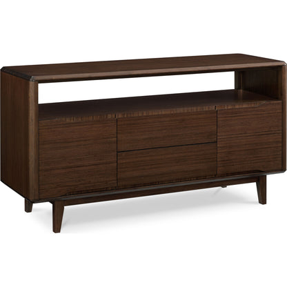Currant Media Unit by Greenington in caramelized. Made from 100% bamboo in a modern style.