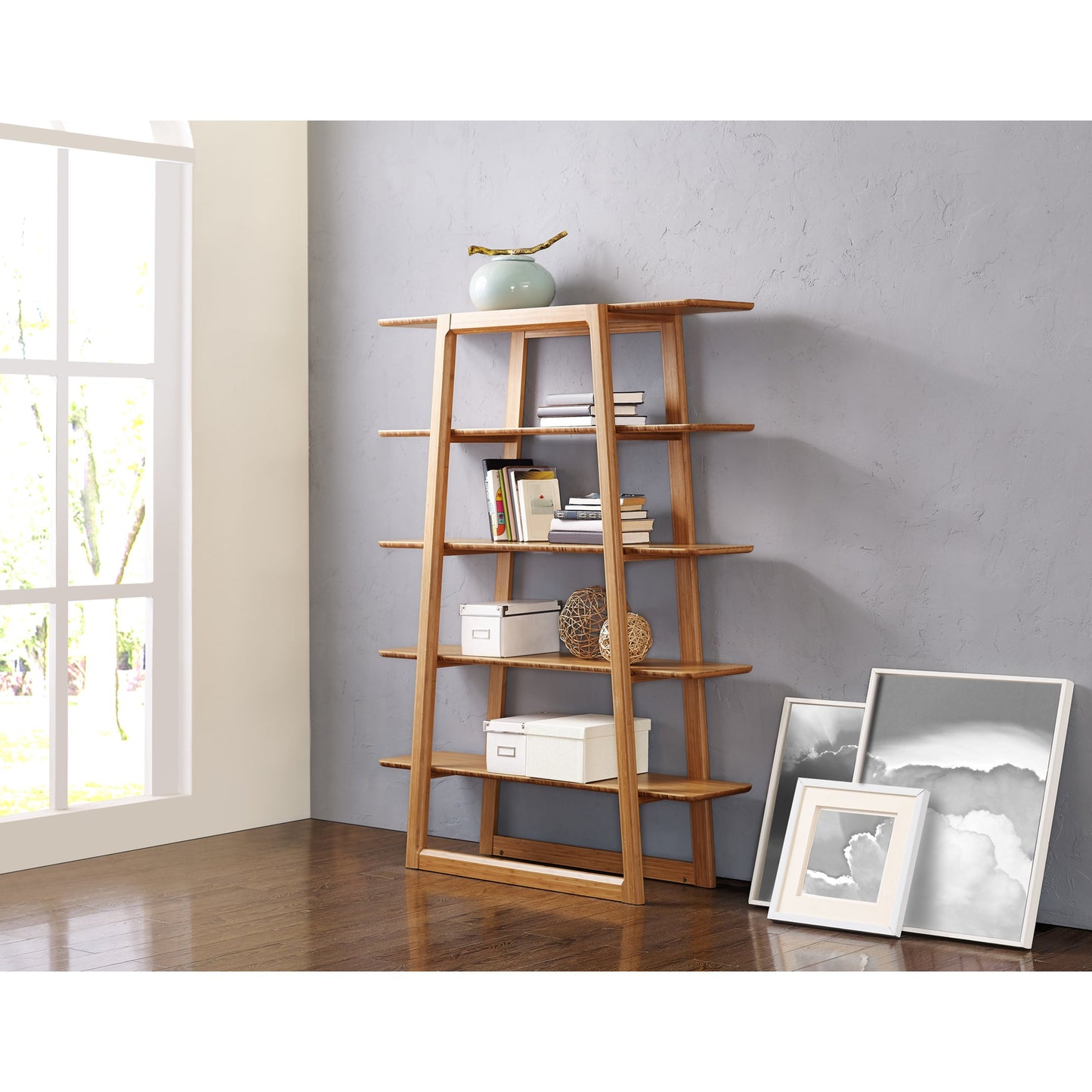 013 S-224078 | Lifestyle | Currant Bookshelf by Greenington. Made from 100% bamboo in a transitional style.