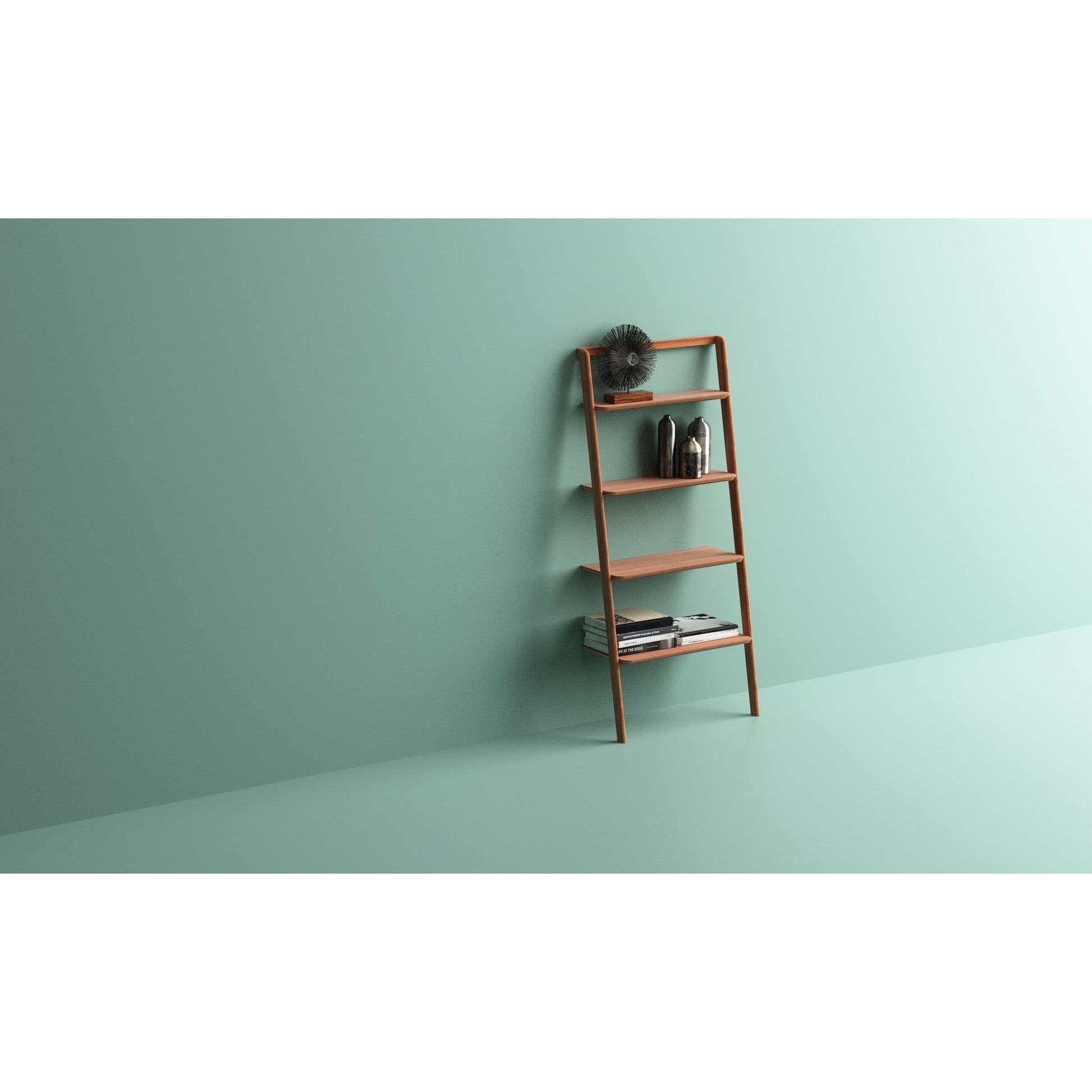 Currant Leaning Bookshelf by Greenington. Made from 100% bamboo in a transitional style.