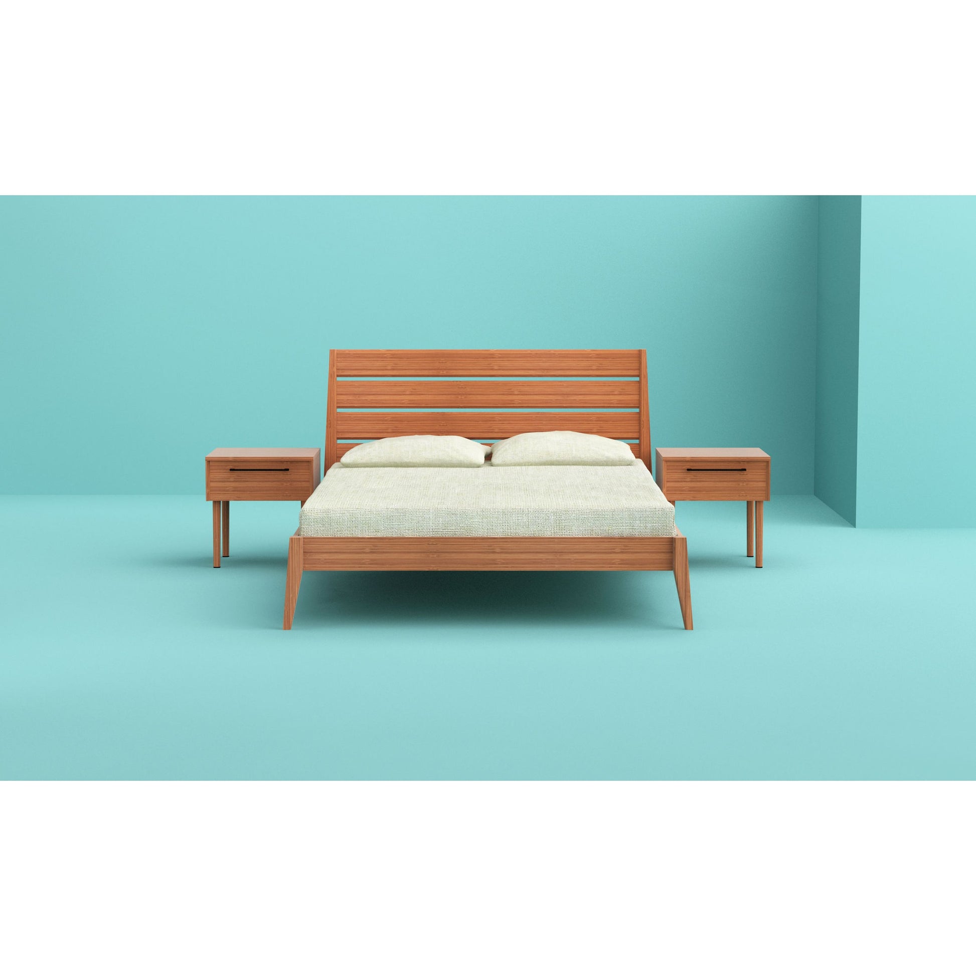 Sienna Platform Bed by Greenington in caramelized. Made from 100% bamboo in a modern style.