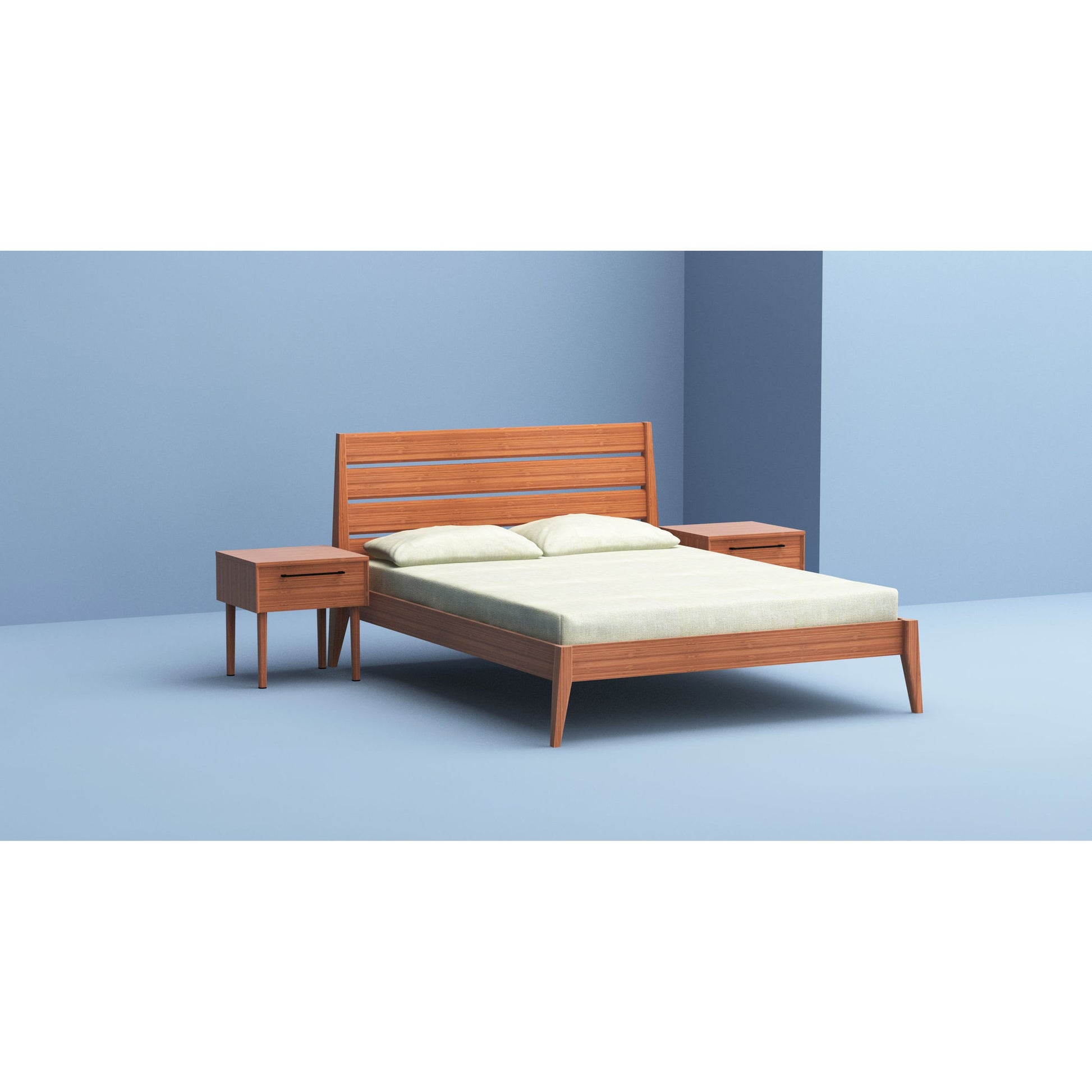 Sienna Platform Bed by Greenington in caramelized. Made from 100% bamboo in a modern style.