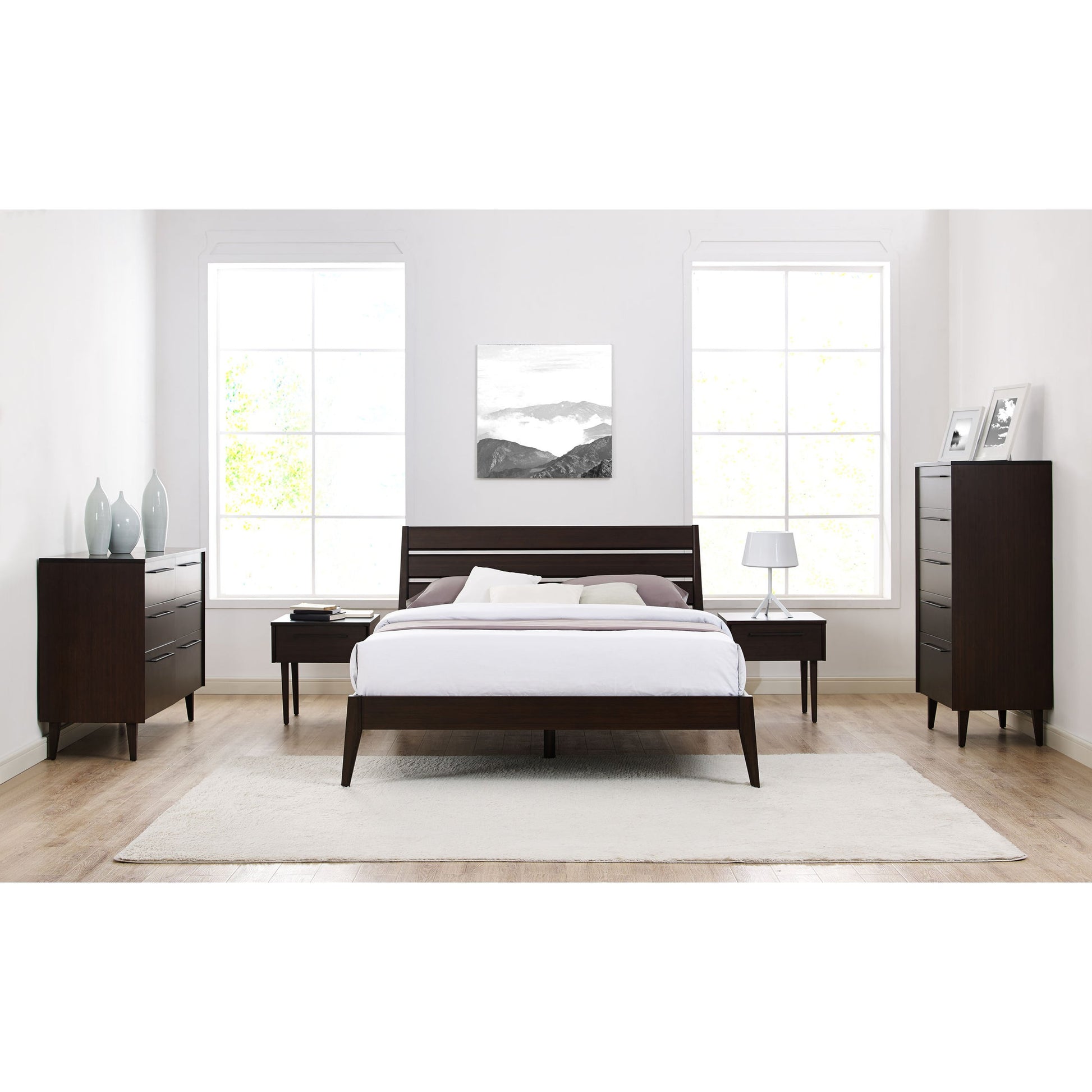 Sienna Platform Bed by Greenington in caramelized. Made from 100% bamboo in a modern style.