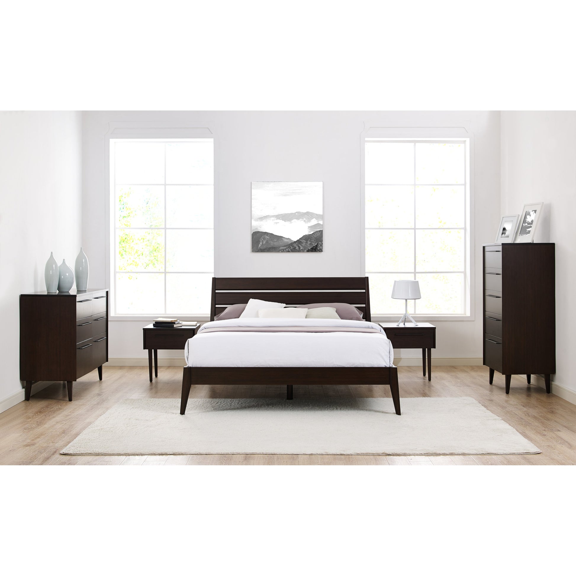 Sienna Platform Bed by Greenington in caramelized. Made from 100% bamboo in a modern style.