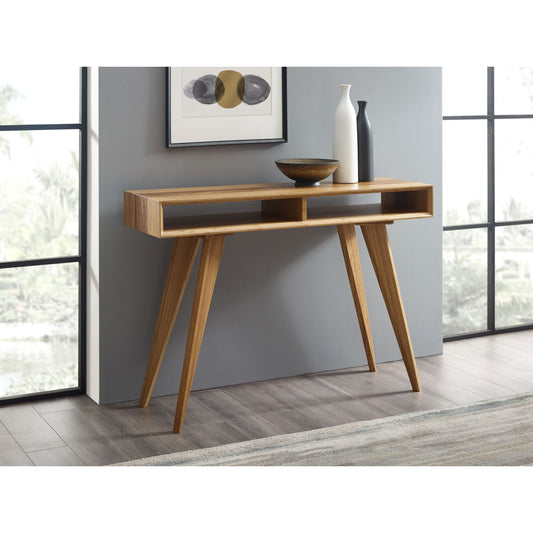 Azara Tiger Console Table by Greenington in caramelized, exotic tiger. Made from 100% bamboo in a modern style.