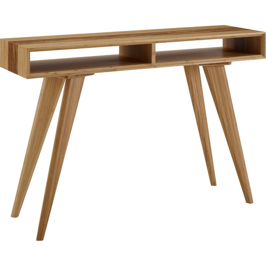 Azara Tiger Console Table by Greenington in caramelized, exotic tiger. Made from 100% bamboo in a modern style.