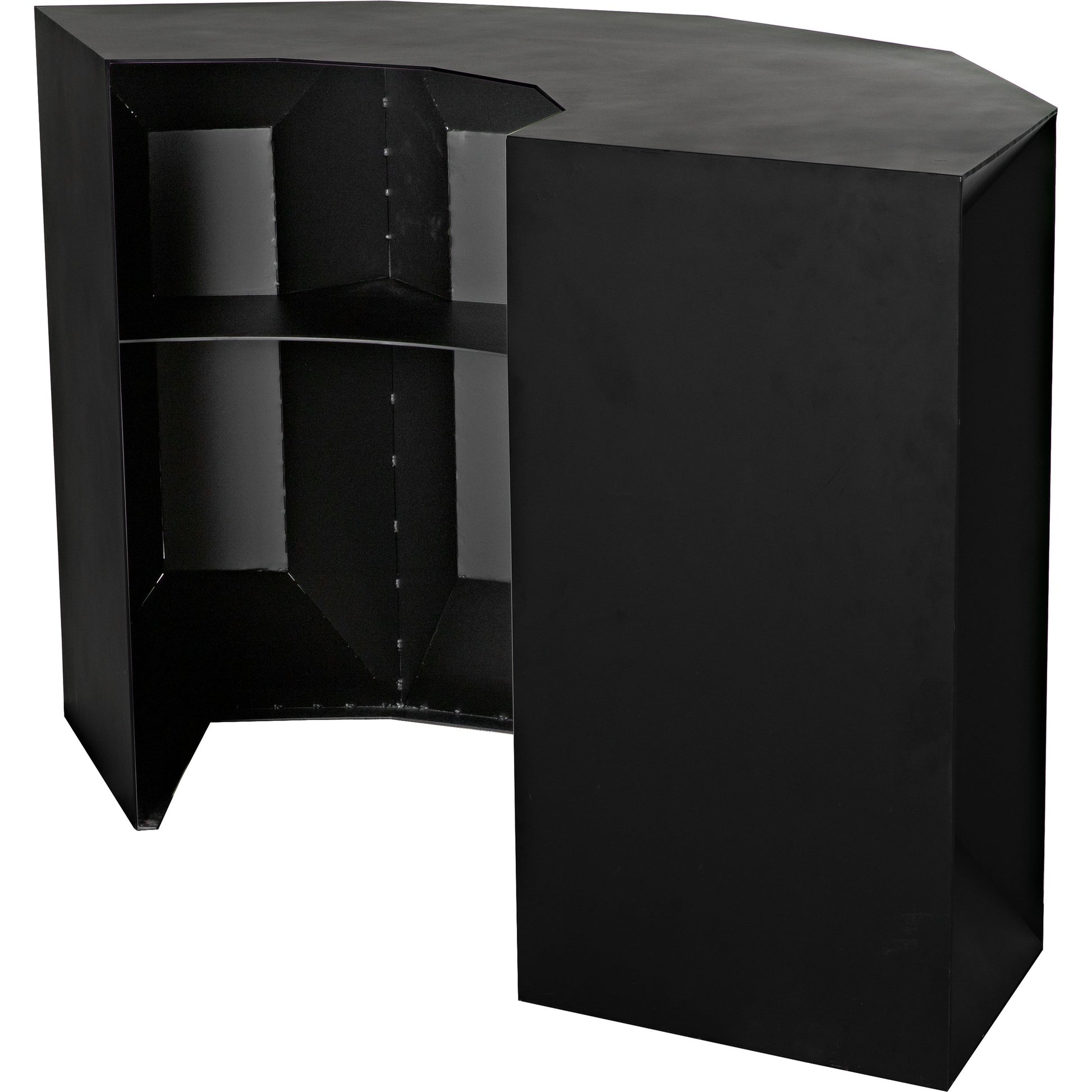 Peter Bar by Noir in matte black. Made from industrial steel in a modern style.