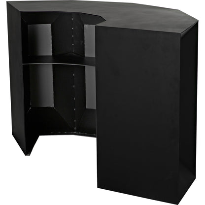 Peter Bar by Noir in matte black. Made from industrial steel in a modern style.