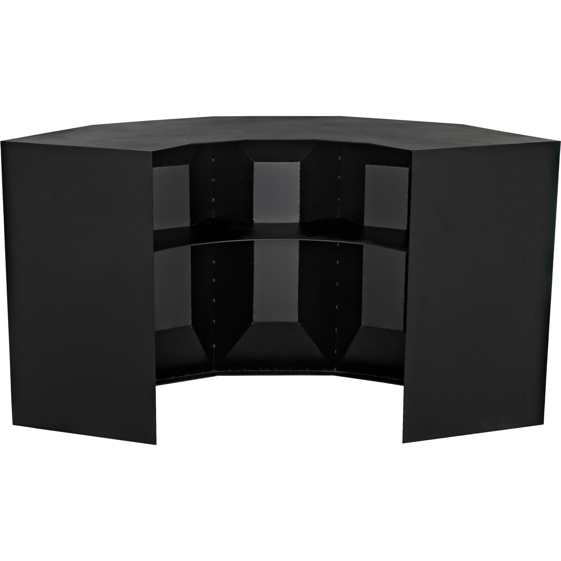 Peter Bar by Noir in matte black. Made from industrial steel in a modern style.