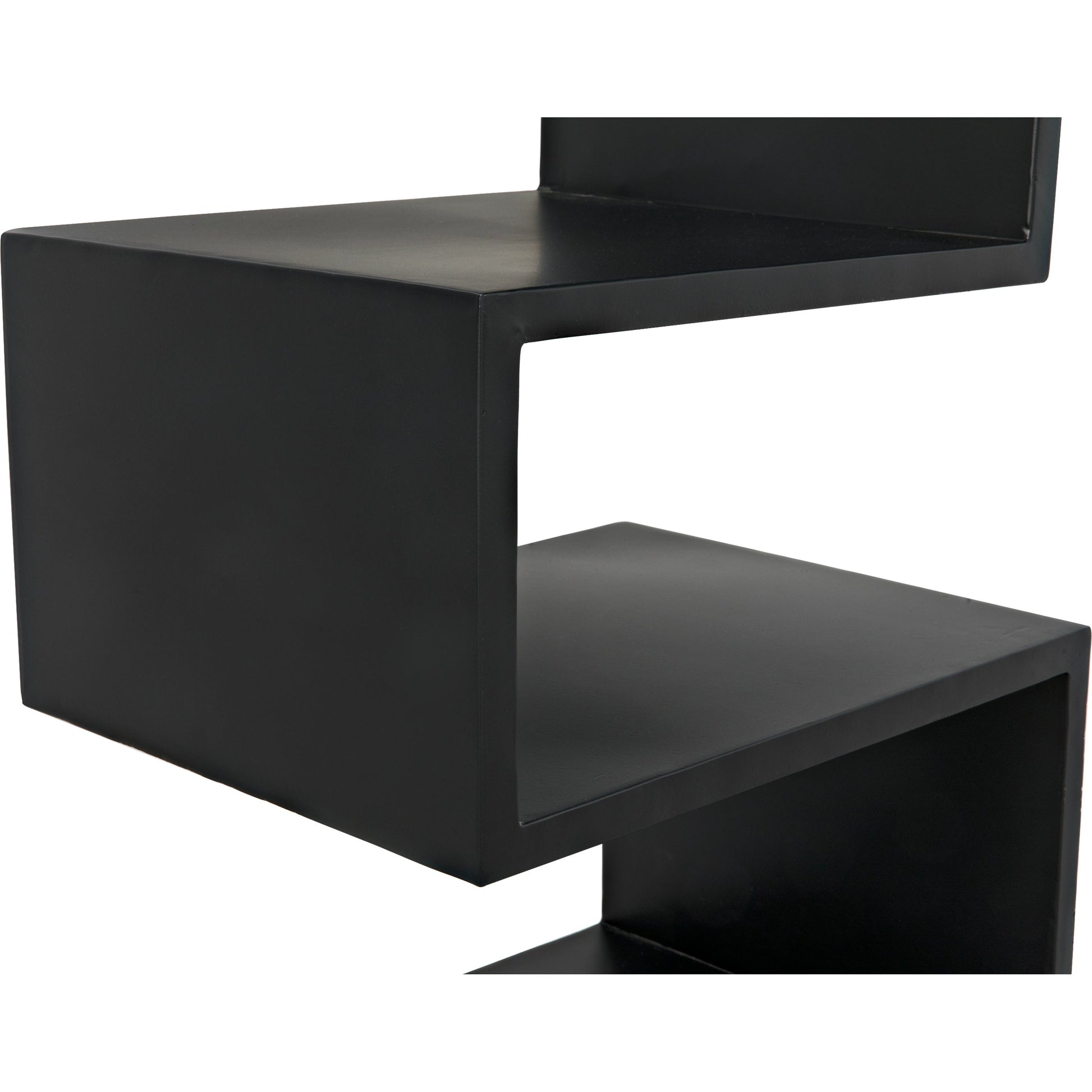 Laszlo Bookcase by Noir in black. Made from metal in a modern style.