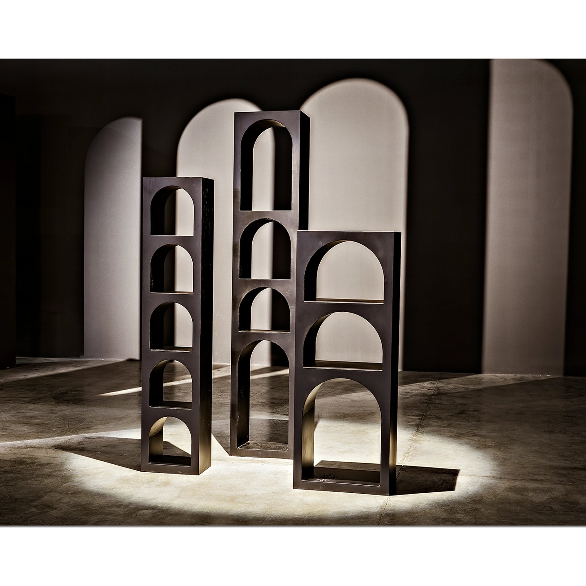 Aqueduct I Bookcase by Noir in black. Made from metal in a eclectic & global style.
