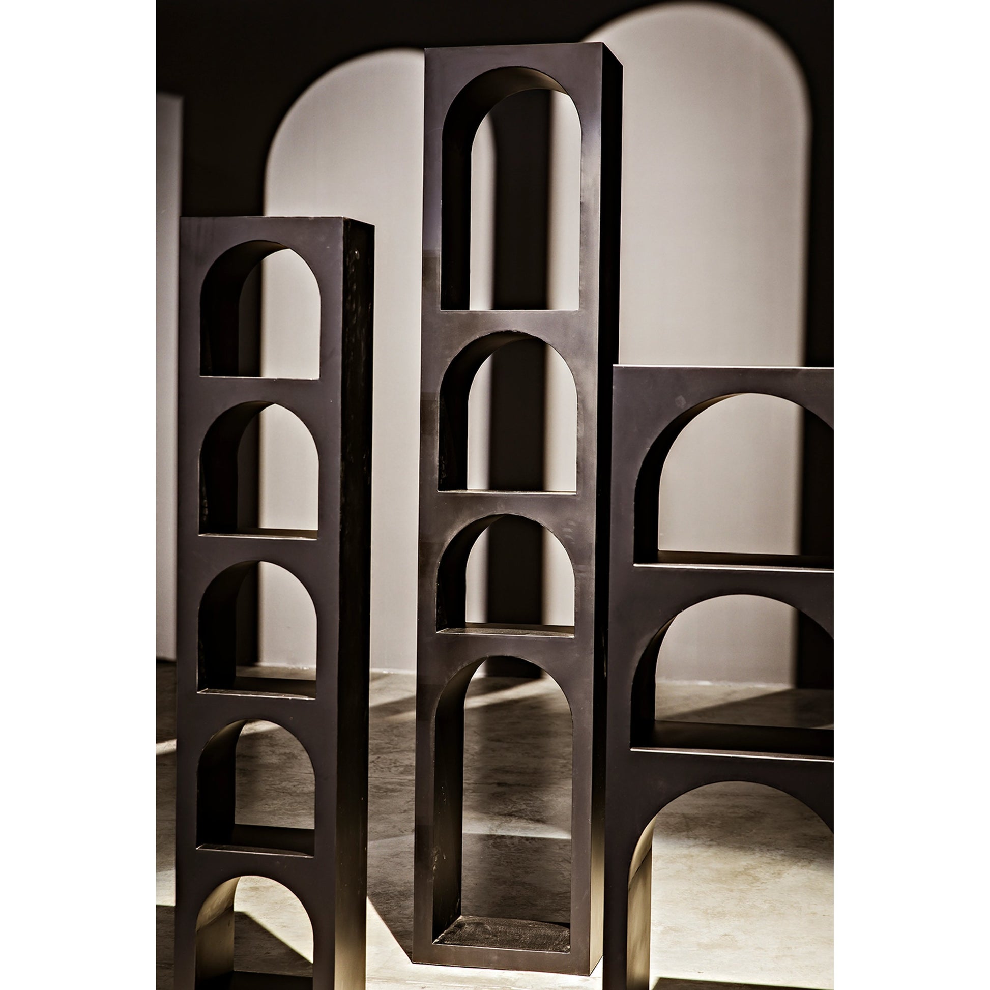 Aqueduct I Bookcase by Noir in black. Made from metal in a eclectic & global style.
