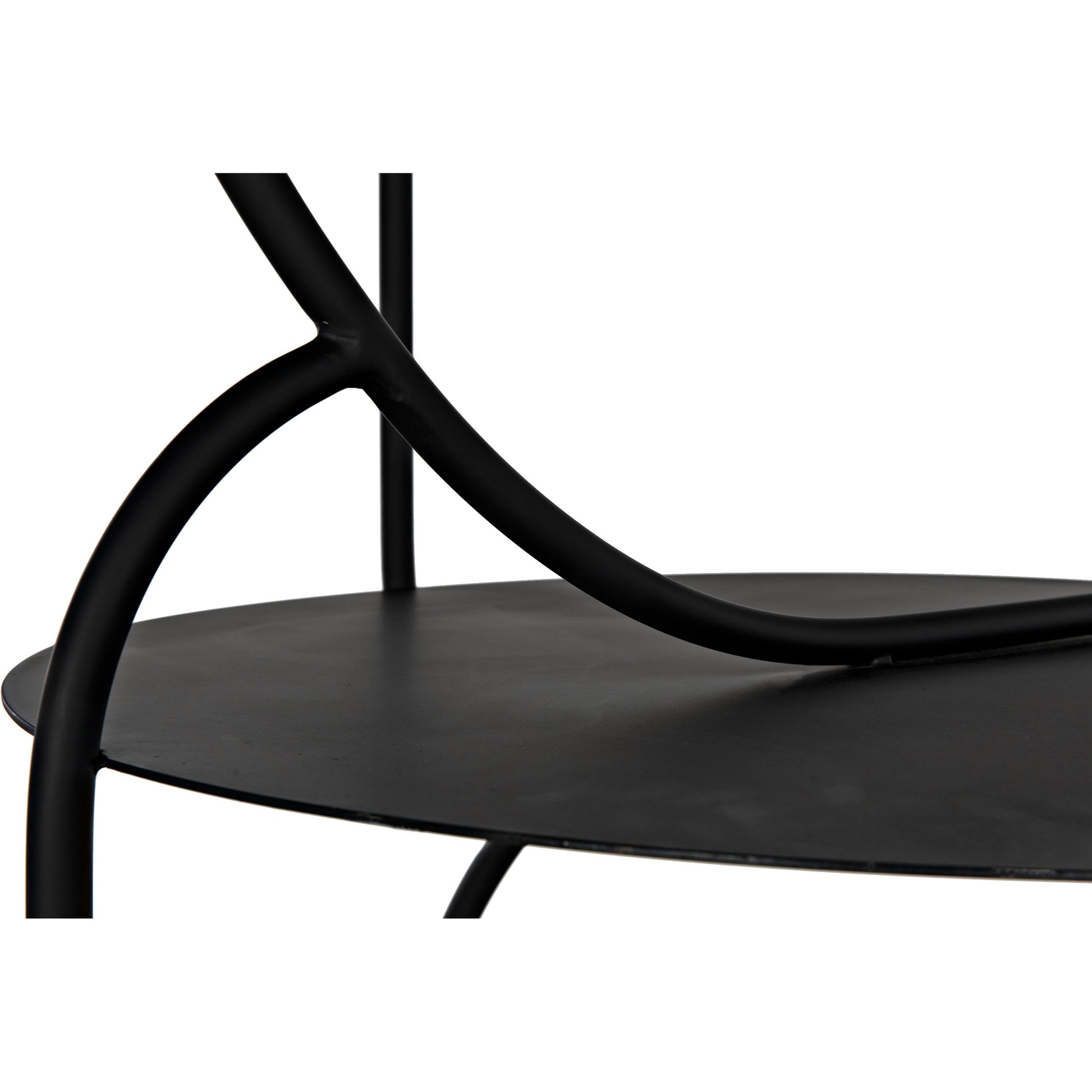 Rain Shelf by Noir in matte black. Made from industrial steel in a modern style.