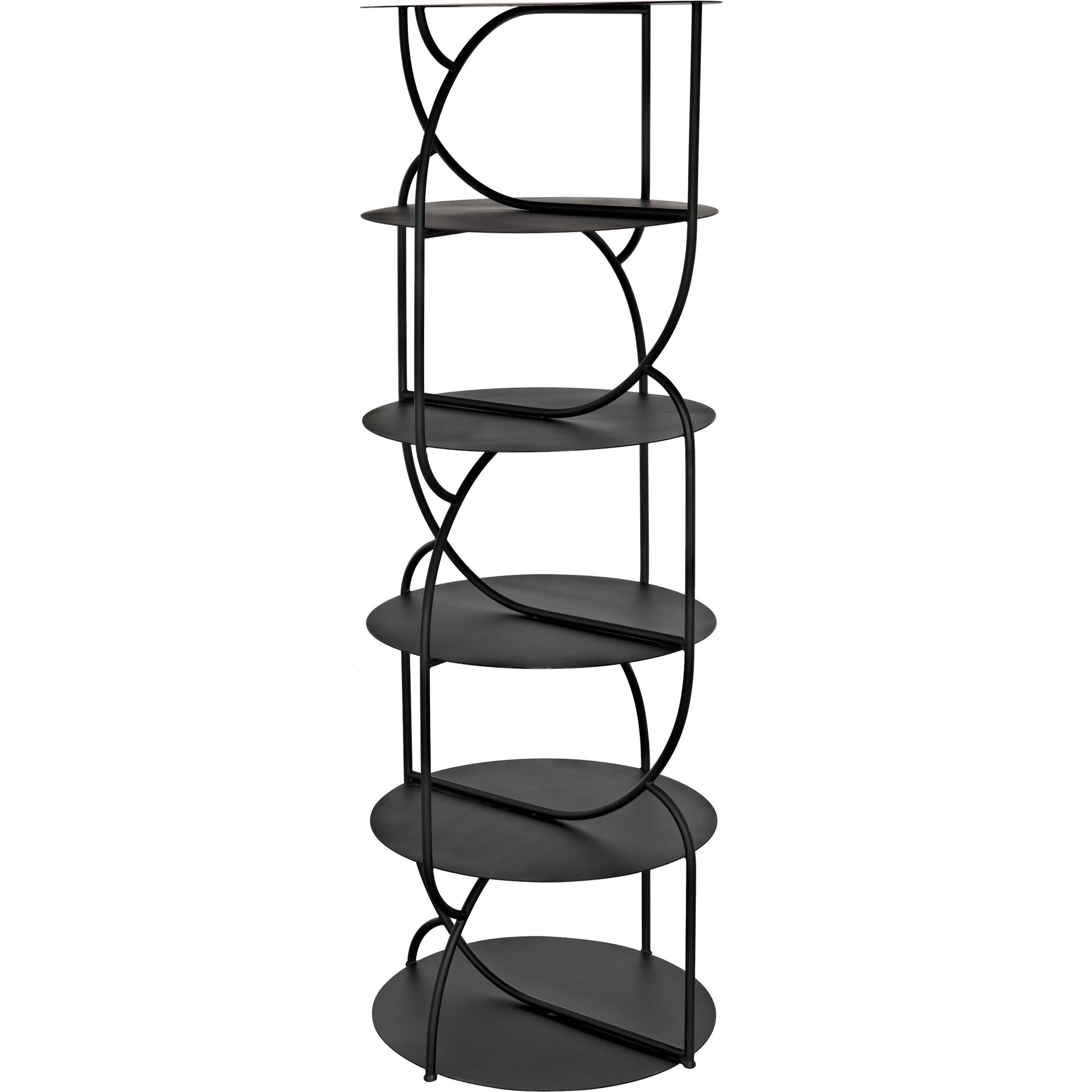 Rain Shelf by Noir in matte black. Made from industrial steel in a modern style.