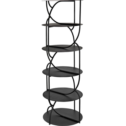 Rain Shelf by Noir in matte black. Made from industrial steel in a modern style.