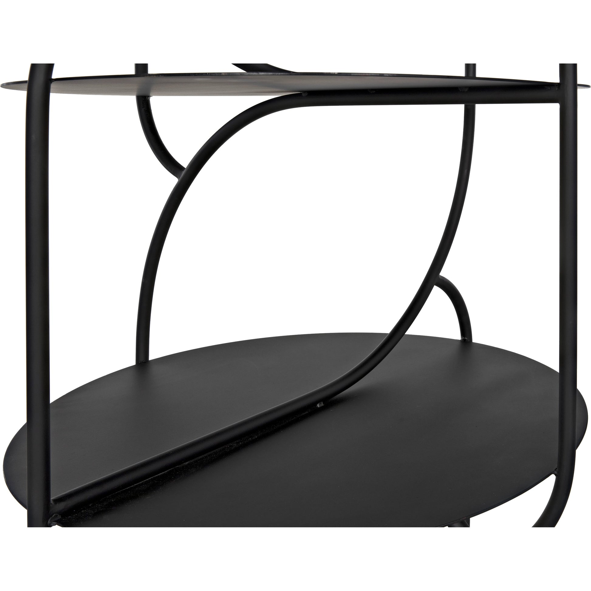 Rain Shelf by Noir in matte black. Made from industrial steel in a modern style.