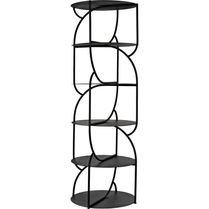 Rain Shelf by Noir in matte black. Made from industrial steel in a modern style.