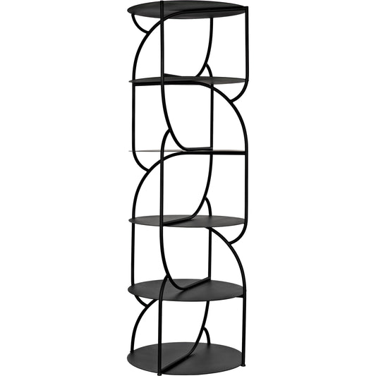Rain Shelf by Noir in matte black. Made from industrial steel in a modern style.