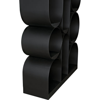 Letty Bookcase by Noir in matte black. Made from industrial steel in a modern style.