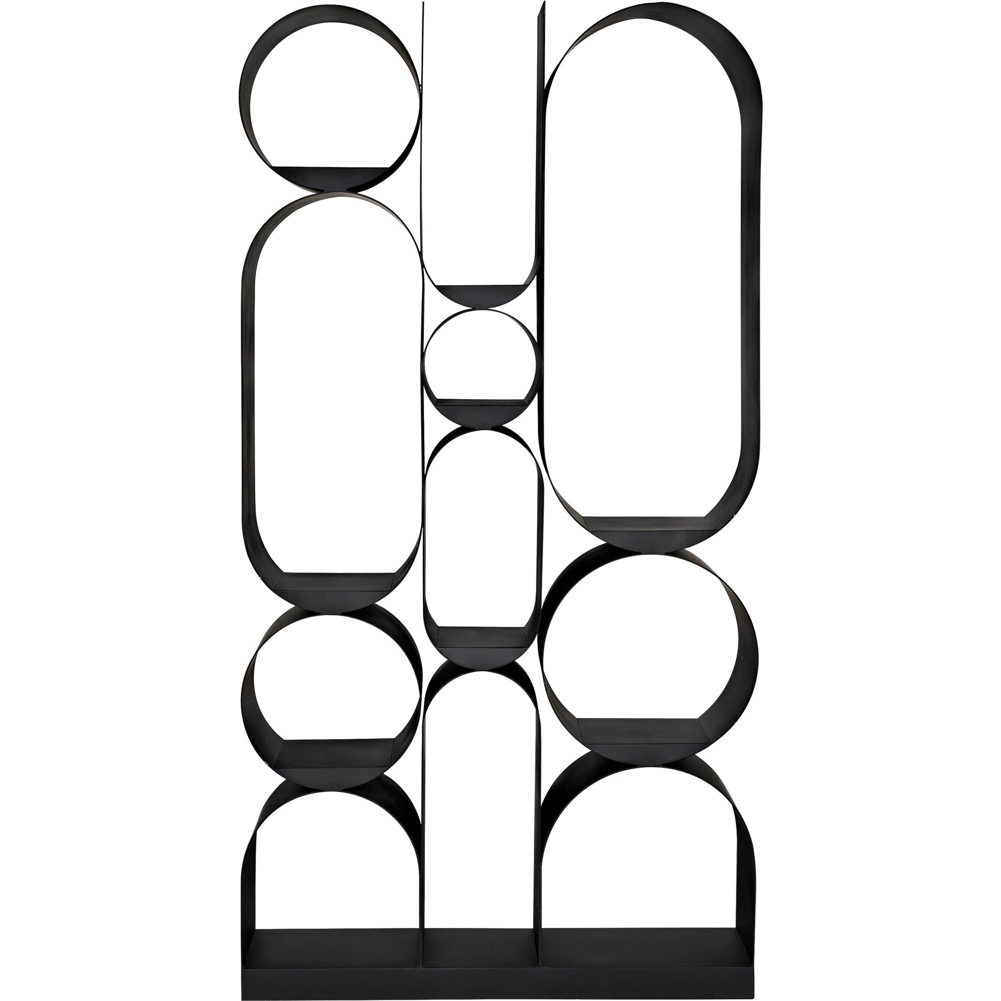 Letty Bookcase by Noir in matte black. Made from industrial steel in a modern style.