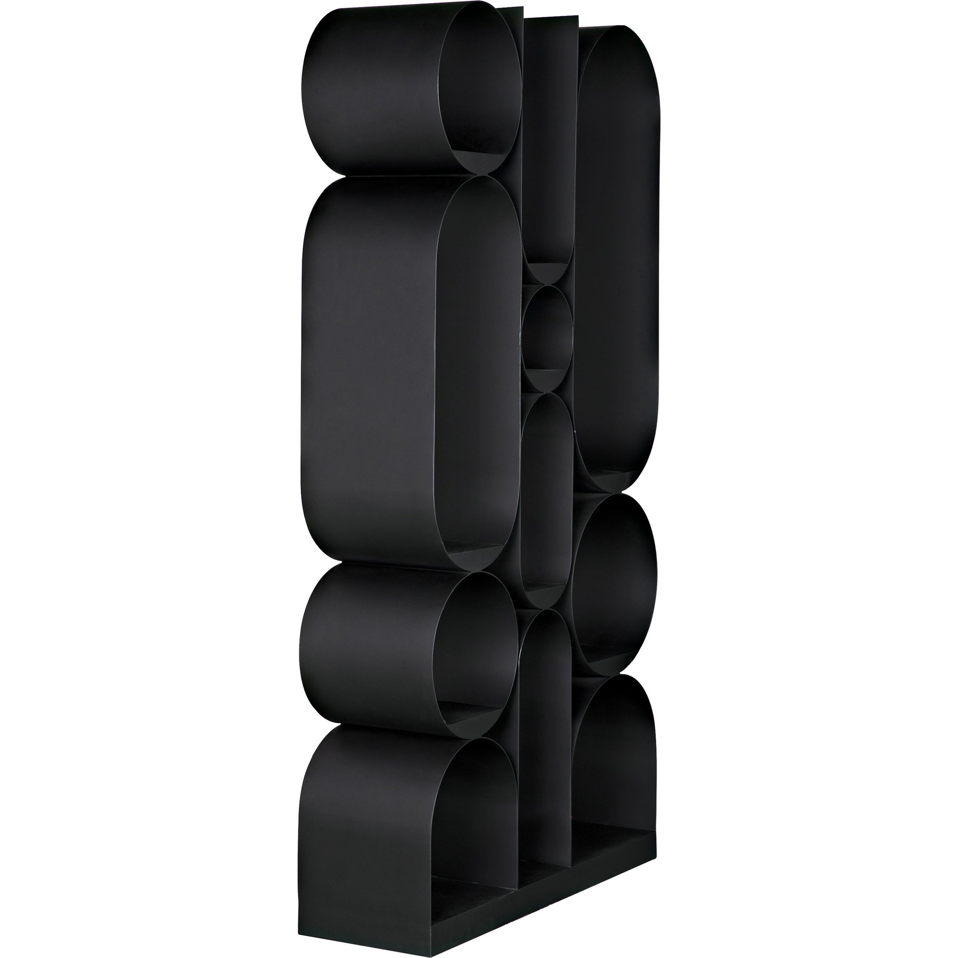 Letty Bookcase by Noir in matte black. Made from industrial steel in a modern style.