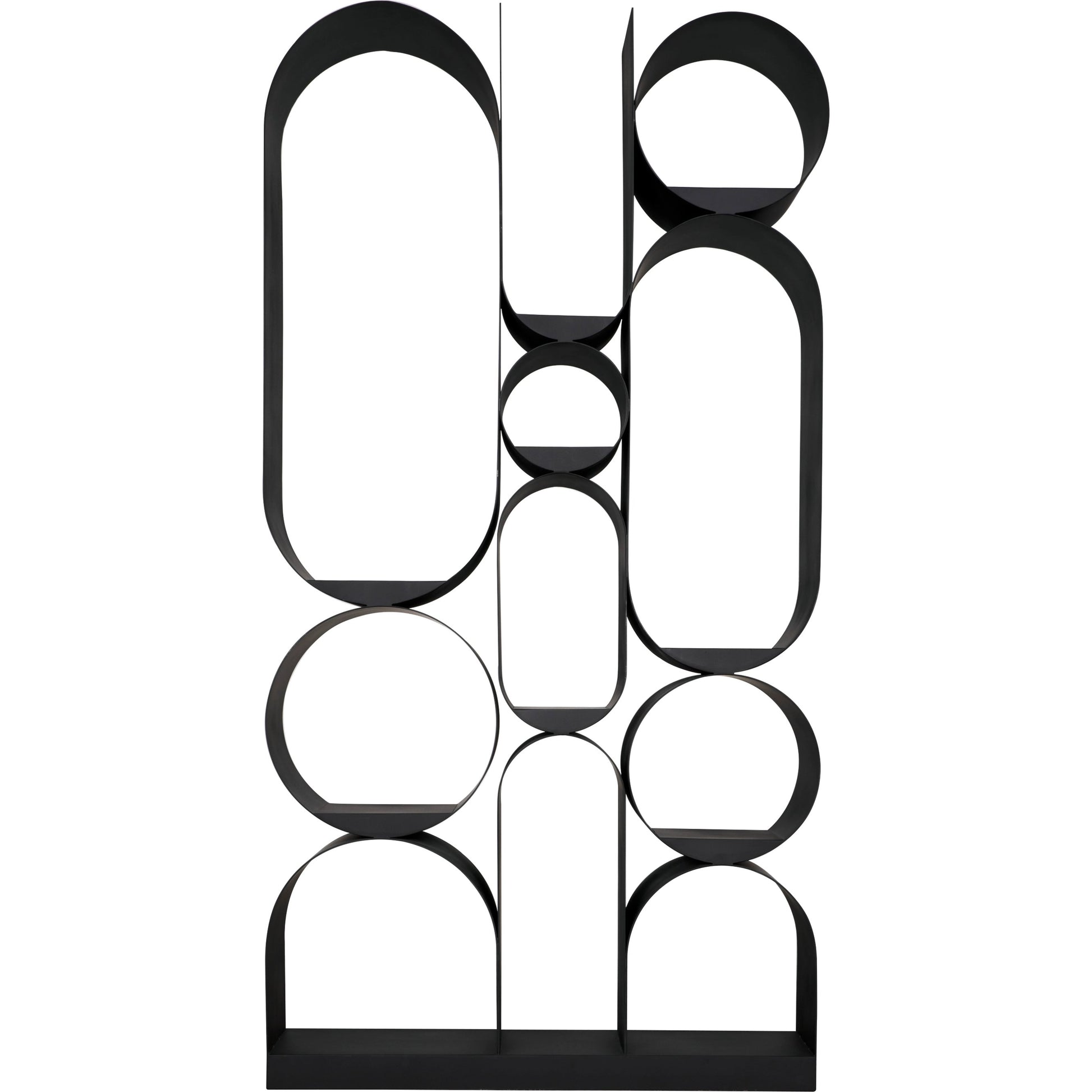 Letty Bookcase by Noir in matte black. Made from industrial steel in a modern style.