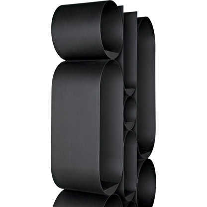 Letty Bookcase by Noir in matte black. Made from industrial steel in a modern style.