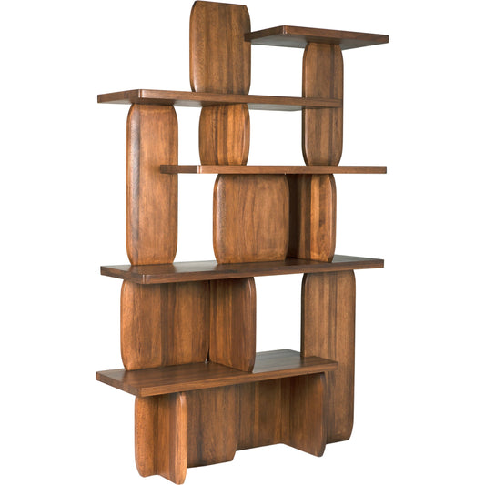 Kilimanjaro Bookcase by Noir in dark walnut. Made from walnut in a modern style.