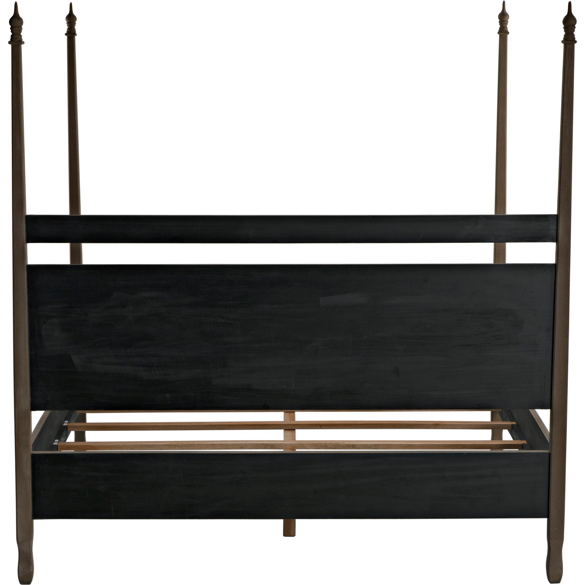 Venice Bed by Noir in hand rubbed black. Made from mahogany in a transitional style.