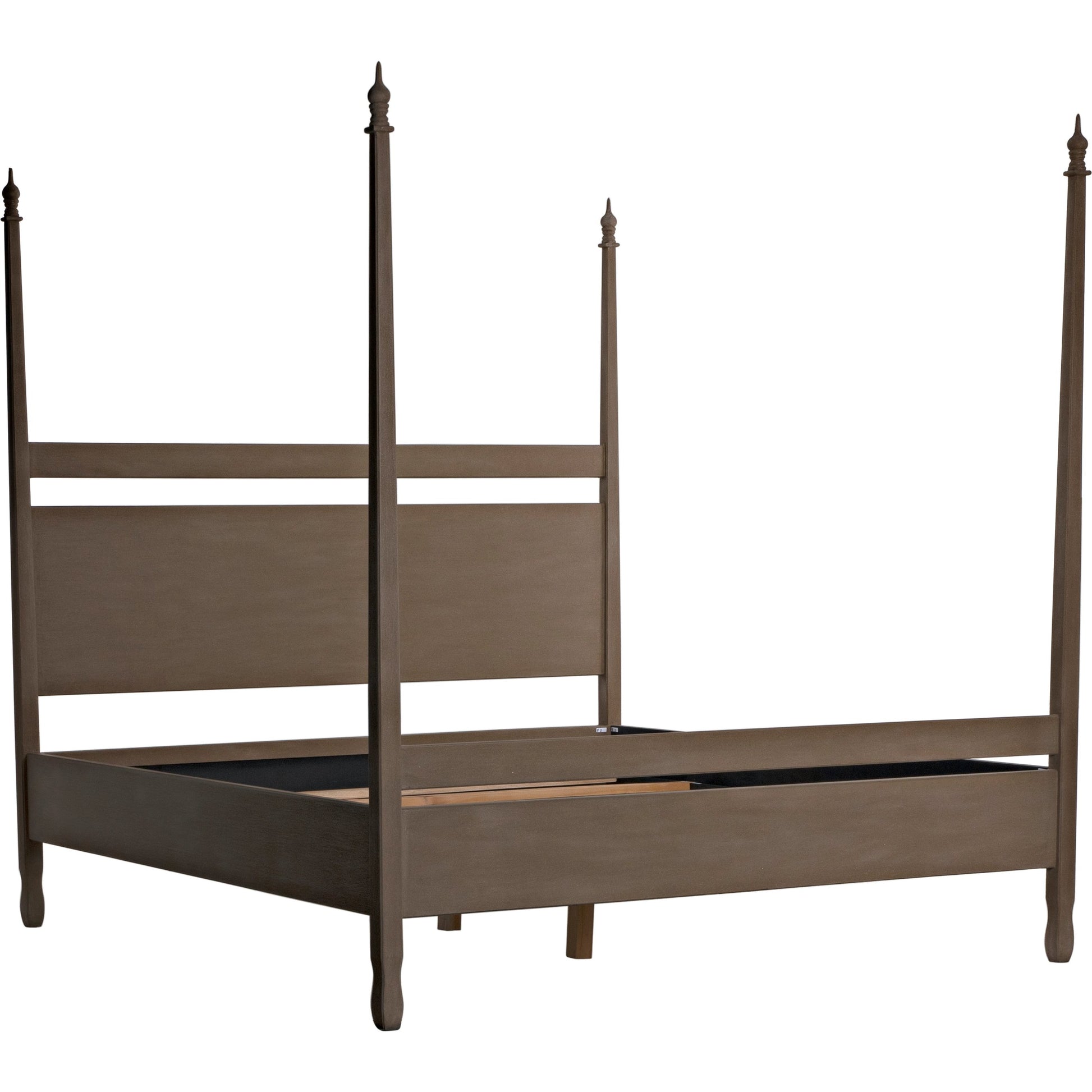 Venice Bed by Noir in hand rubbed black. Made from mahogany in a transitional style.