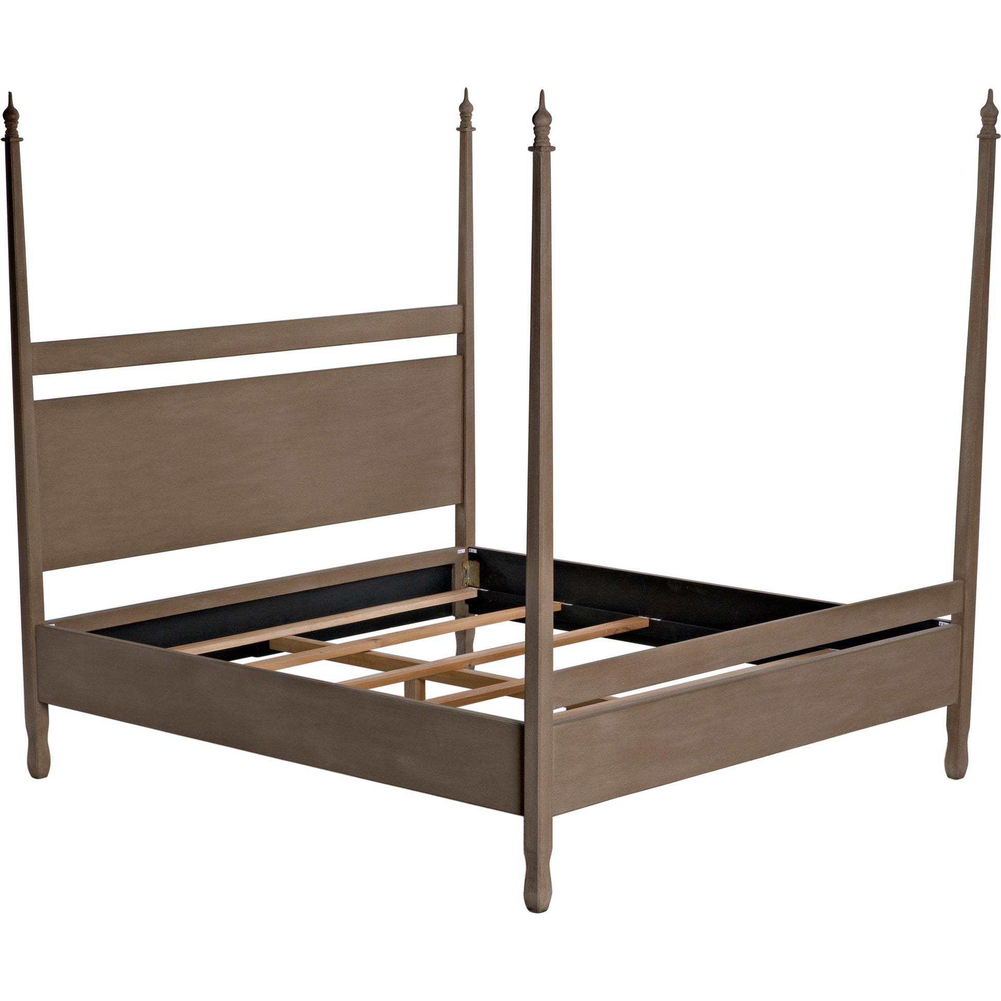 Venice Bed by Noir in hand rubbed black. Made from mahogany in a transitional style.