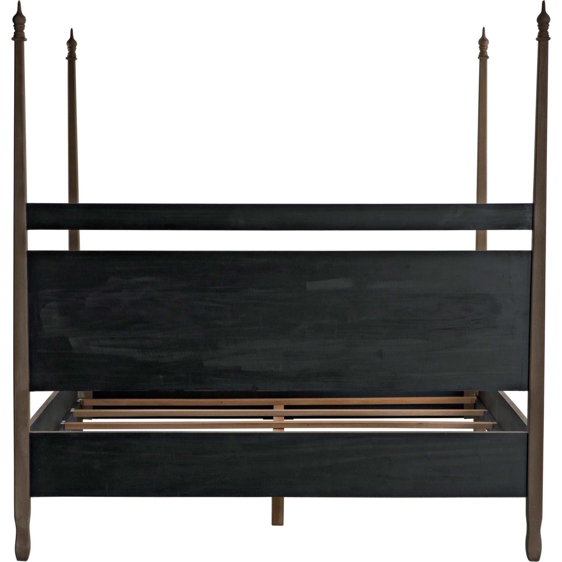 Venice Bed by Noir in hand rubbed black. Made from mahogany in a transitional style.