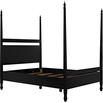 Venice Bed by Noir in hand rubbed black. Made from mahogany in a transitional style.