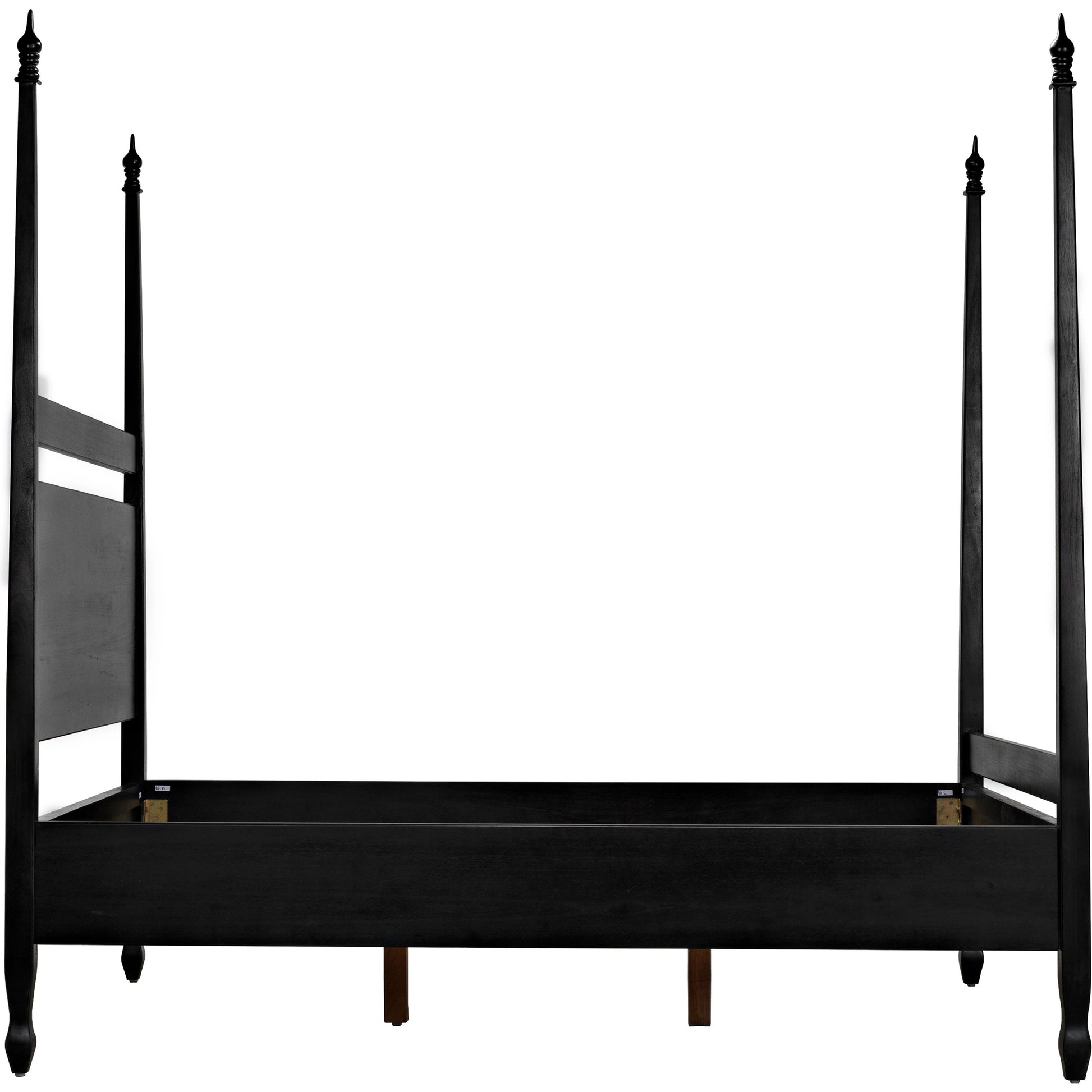 Venice Bed by Noir in hand rubbed black. Made from mahogany in a transitional style.