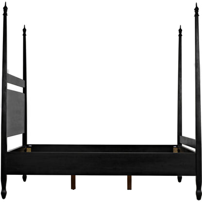 Venice Bed by Noir in hand rubbed black. Made from mahogany in a transitional style.