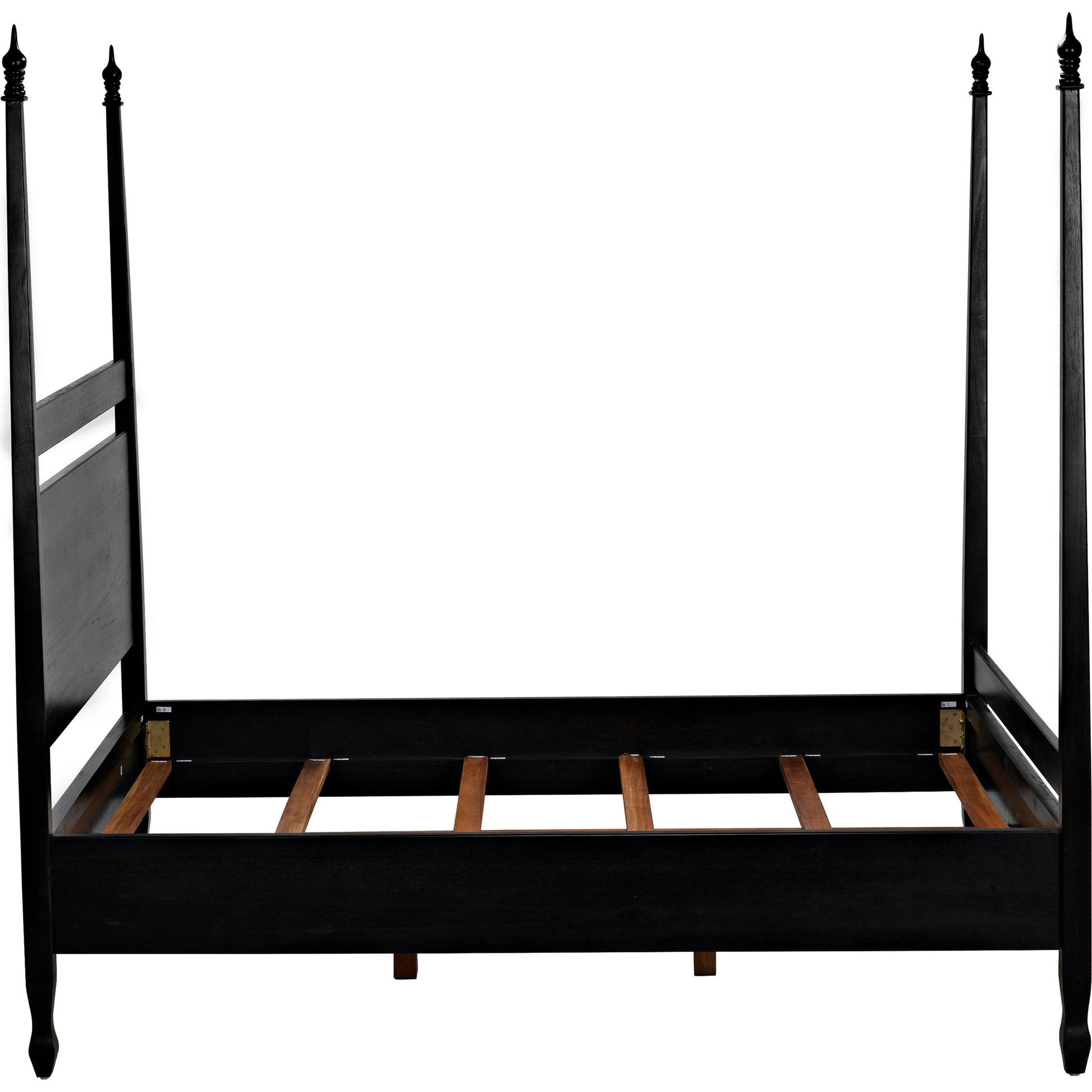 Venice Bed by Noir in hand rubbed black. Made from mahogany in a transitional style.
