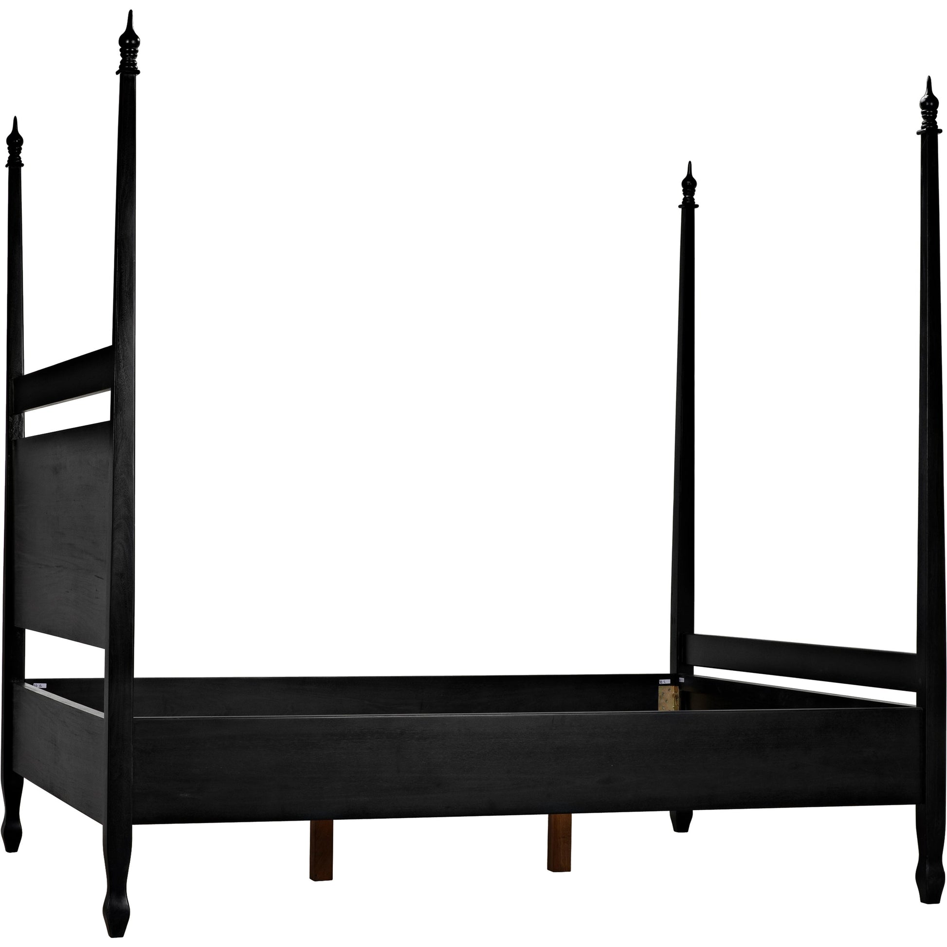 Venice Bed by Noir in hand rubbed black. Made from mahogany in a transitional style.