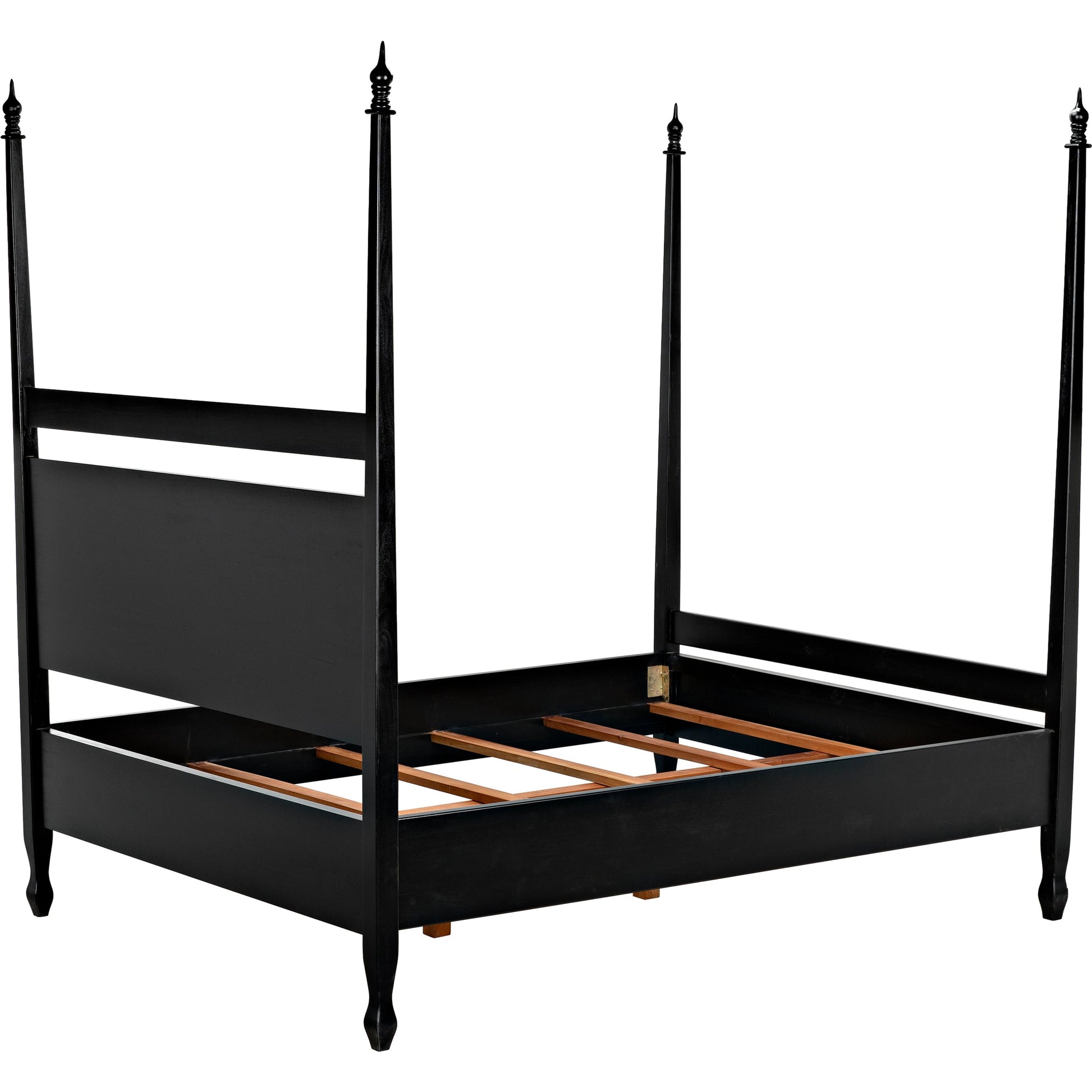 Venice Bed by Noir in hand rubbed black. Made from mahogany in a transitional style.