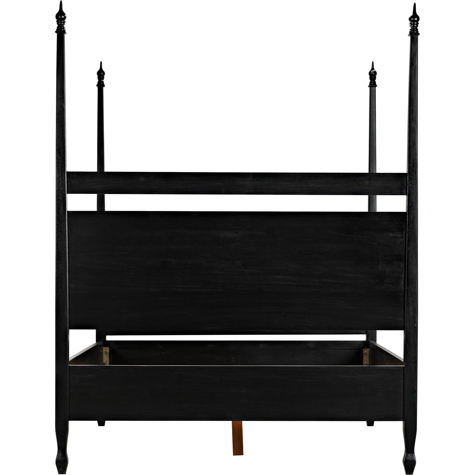 Venice Bed by Noir in hand rubbed black. Made from mahogany in a transitional style.