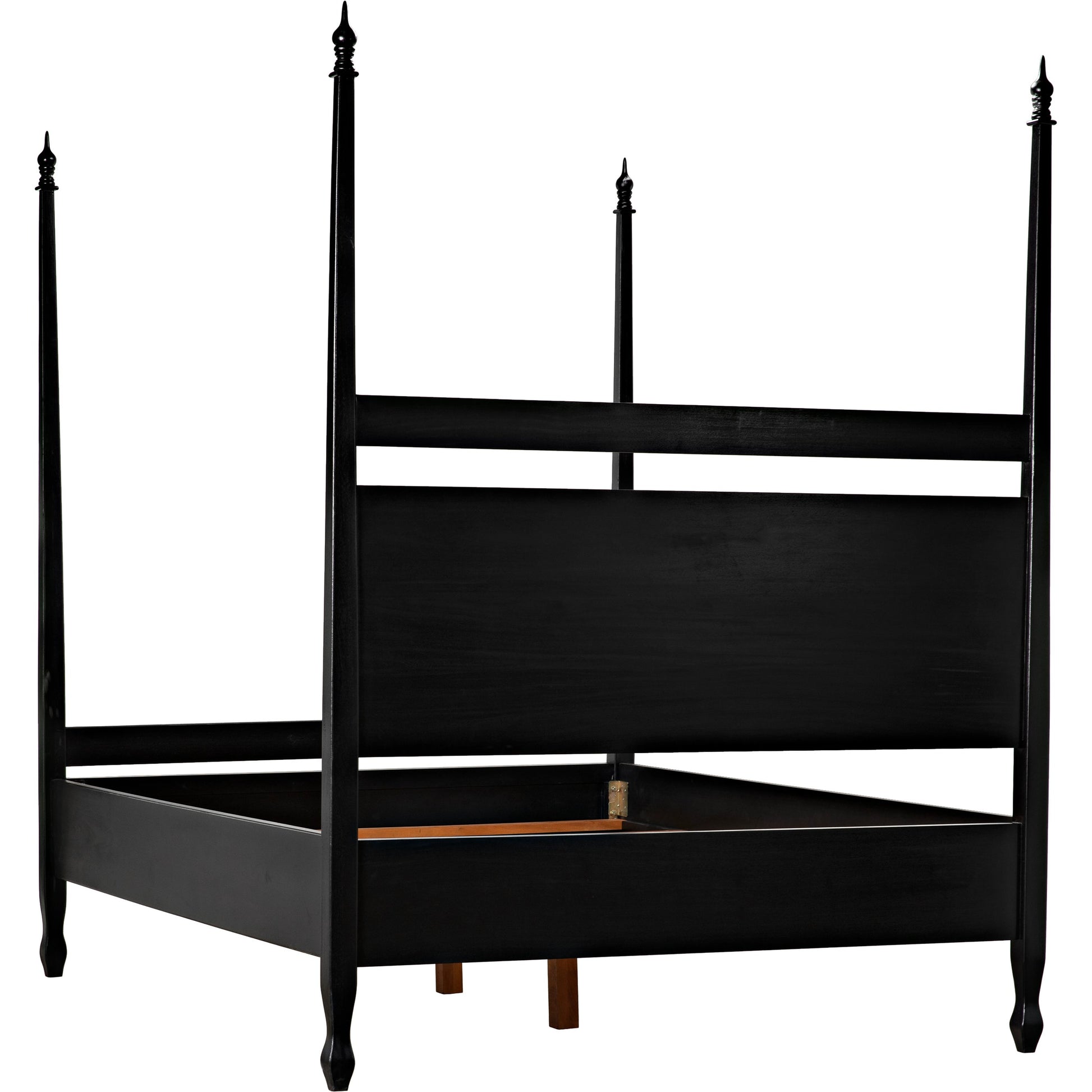 Venice Bed by Noir in hand rubbed black. Made from mahogany in a transitional style.