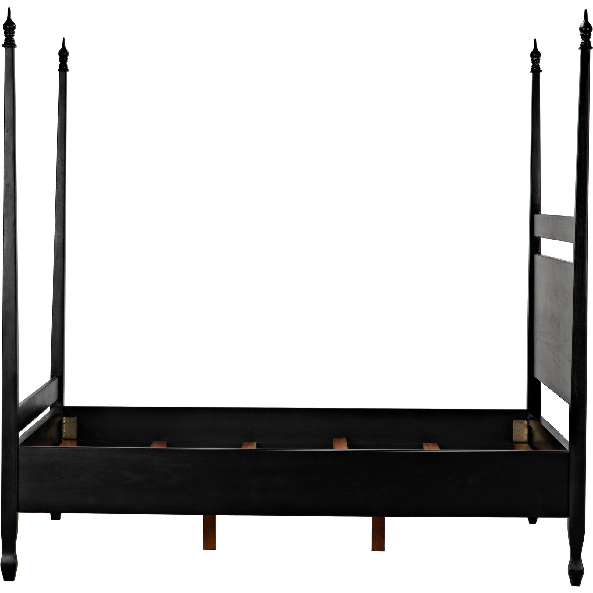 Venice Bed by Noir in hand rubbed black. Made from mahogany in a transitional style.
