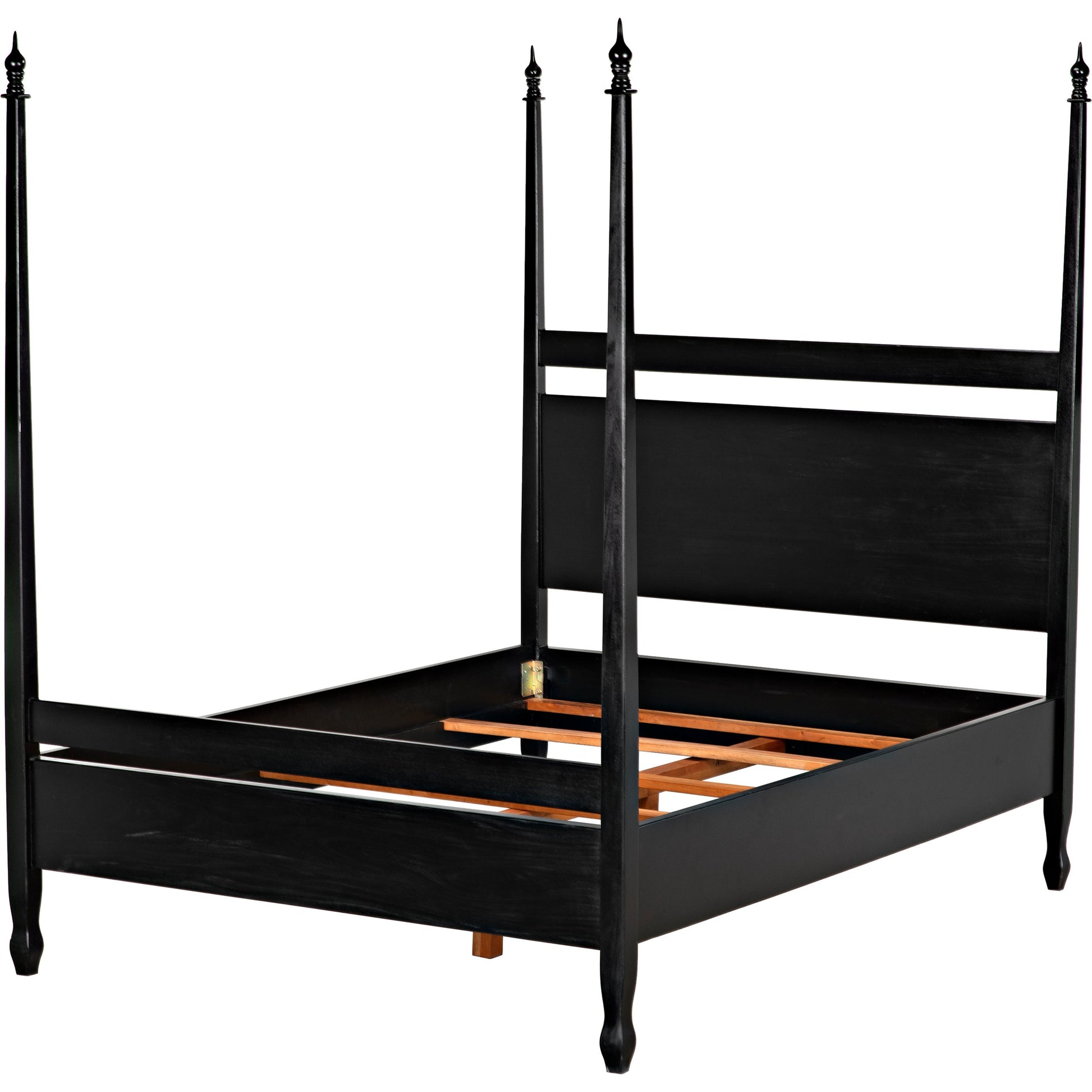 Venice Bed by Noir in hand rubbed black. Made from mahogany in a transitional style.