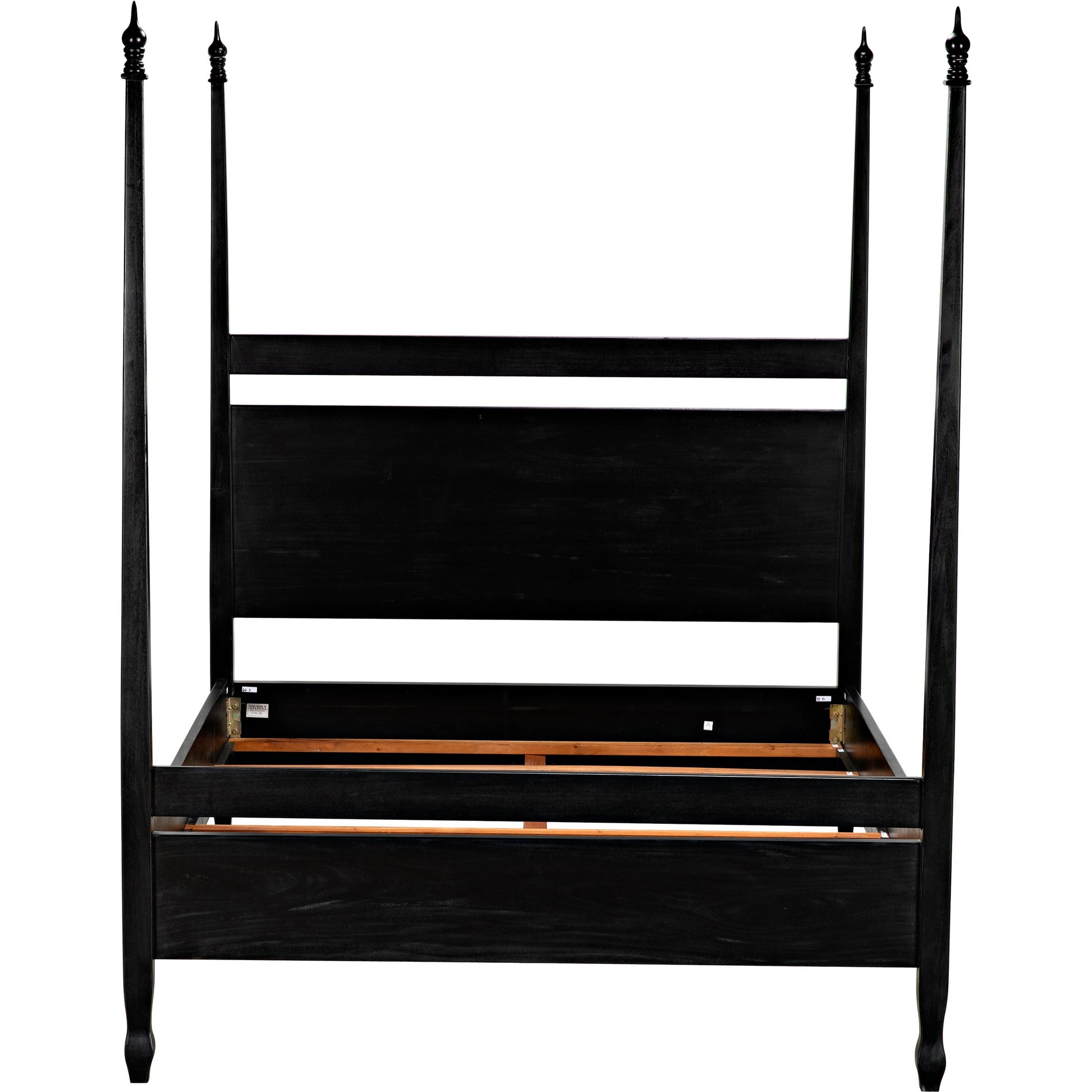 Venice Bed by Noir in hand rubbed black. Made from mahogany in a transitional style.