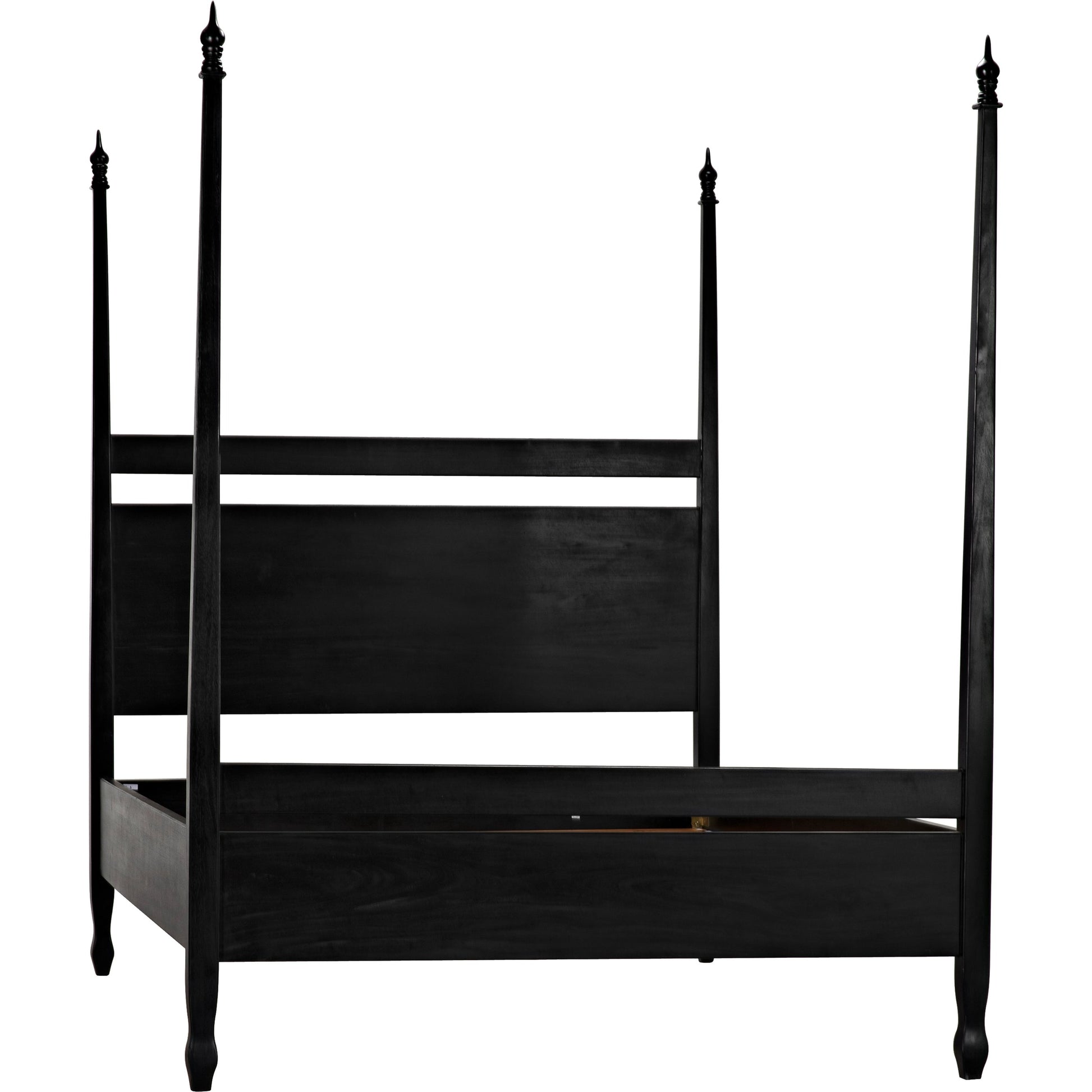 Venice Bed by Noir in hand rubbed black. Made from mahogany in a transitional style.