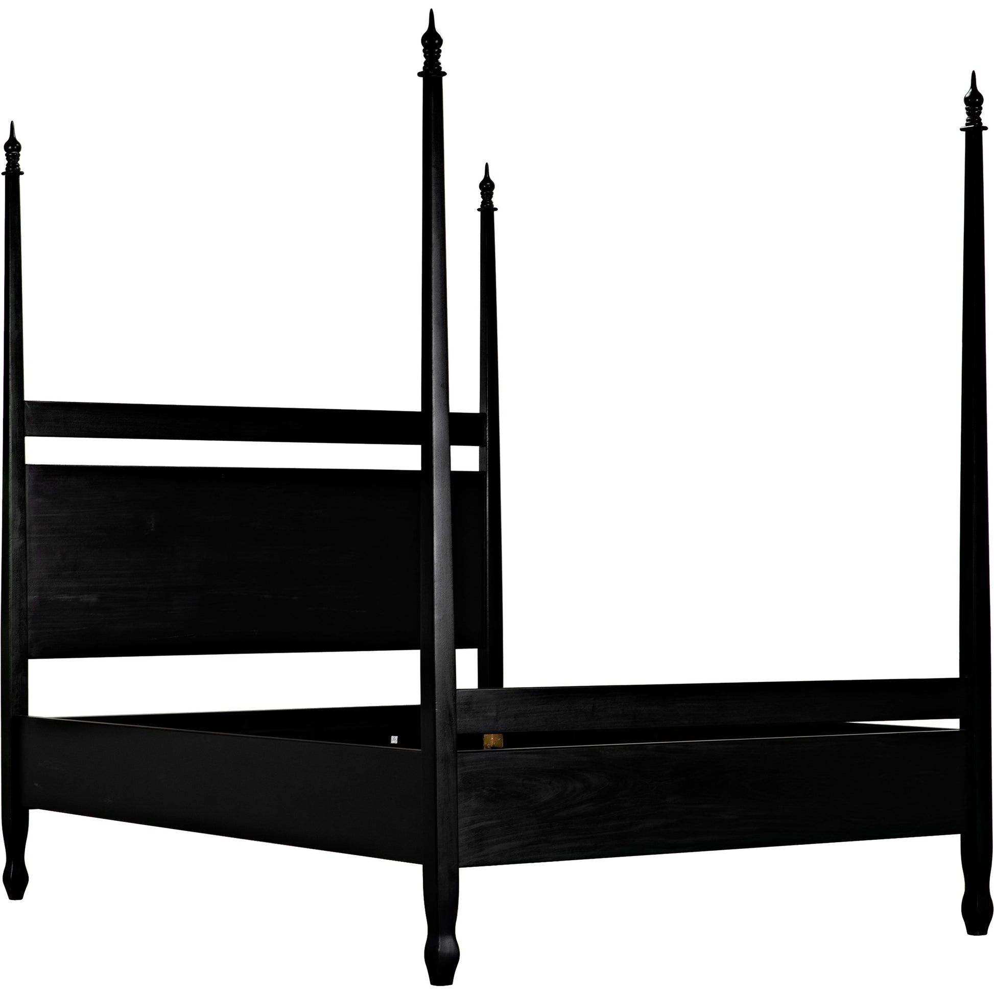 Venice Bed by Noir in hand rubbed black. Made from mahogany in a transitional style.