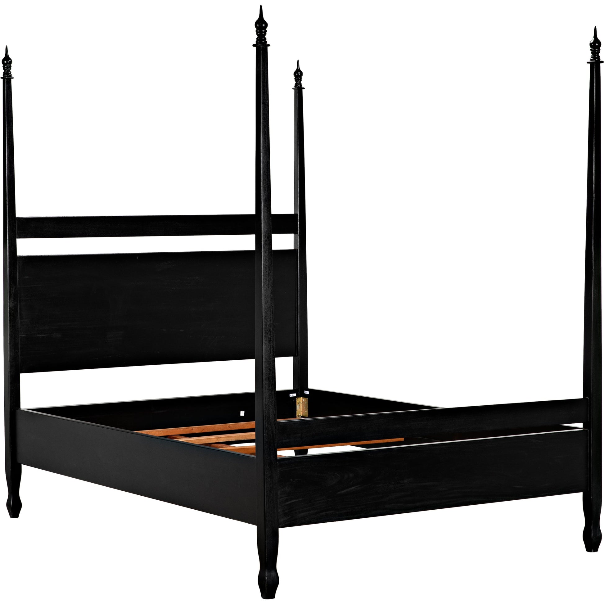 Venice Bed by Noir in hand rubbed black. Made from mahogany in a transitional style.