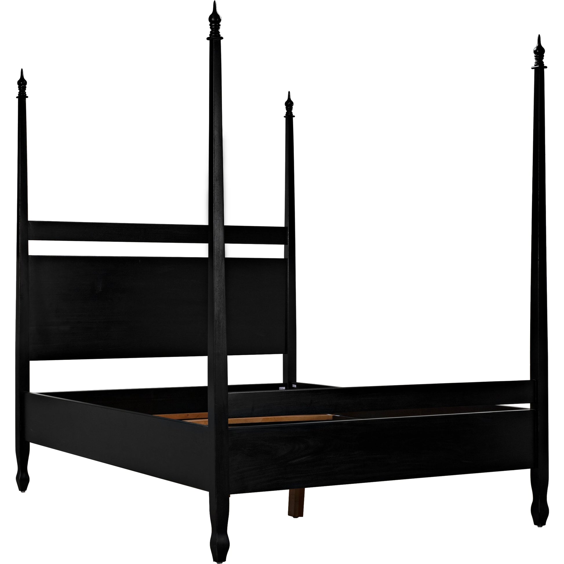 Venice Bed by Noir in hand rubbed black. Made from mahogany in a transitional style.